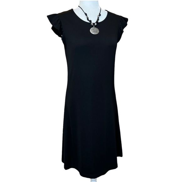 sailorsailor Dresses New Black Aline Flutter Cap Sleeve Jersey Dress M Poshmark